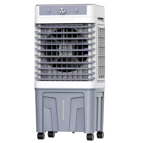 QIYFOZ Ventilador Enfriador de Aire evaporativo Comercial, Enfriador evaporativo 3 en 1 con oscilación de 120°, Gran depósito de Agua y Potente Motor para una refrigeración efic