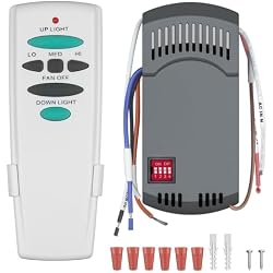 UC7078T Ceiling Fan Remote Control Kit with Up/Down Light for Hampton Bay | Replacement for Hampton Bay Harbor Breeze Hunter 3-Speed Dimmer UC7078T UC7080T CHQ7078T L3H2010FANHD Fan-HD6 Fan-HD