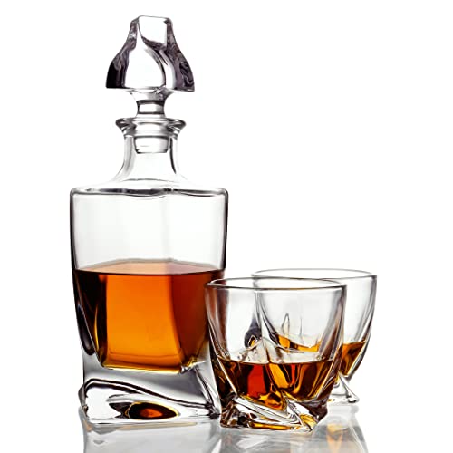 Decanter per whisky e set di 4 bicchieri personalizzati a tema