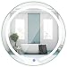 Tangkula 20" LED Mirror Round Wall Mount Lighted Mirror Bathroom Bedroom Home Furniture Illuminated Vanity Make Up Lamp Wall Mounted Mirror with Touch Button (20")