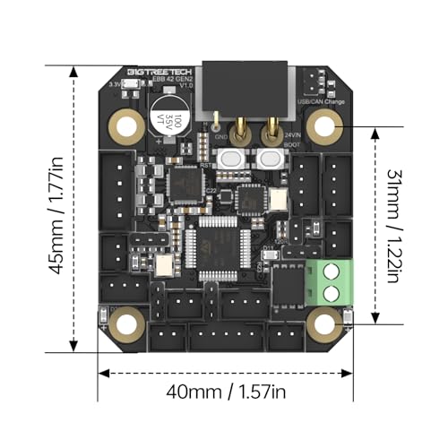 Image of BIGTREETECH EBB 42 GEN2 Extruder Breakout Adapter Board Support CAN & USB Communication for Nema14 42mm Stepper Motor