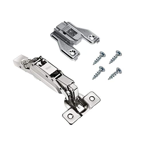 Rok Titus Kitchen Cabinet Hinge with 3mm Mounting Plate 170 Degree Face Frame Lazy Susan-FF3 Concealed T45S0M170 + TFF3MMP Kit European Made (2, Lazy Susan Overlay-FF3)