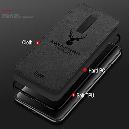 Yoota Cover OnePlus 6, Cover Stoffa Testa Cervo +