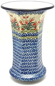 Polish Pottery Vase - Large - Crimson Bells