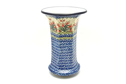 Polish Pottery Vase - Large - Crimson Bells