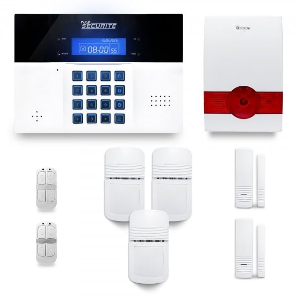 Alarma inalámbrica para casa DNBi de 2 a 3 piezas movimiento + intrusión + sirena exterior autónoma - Compatible con caja de internet y GSM