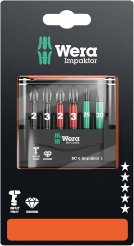 Bit-Check 6 Impaktor 1 SB de 6 piezas para reformas y montajes en obra