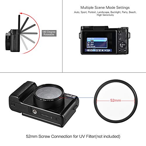 mewmewcat R1 1080p 15fps Full HD 24MP Digital Camera Cam Filmadora 3.0