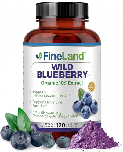 FineLand Wild Blueberry Extract 10:1 – 120 Vegan Capsules