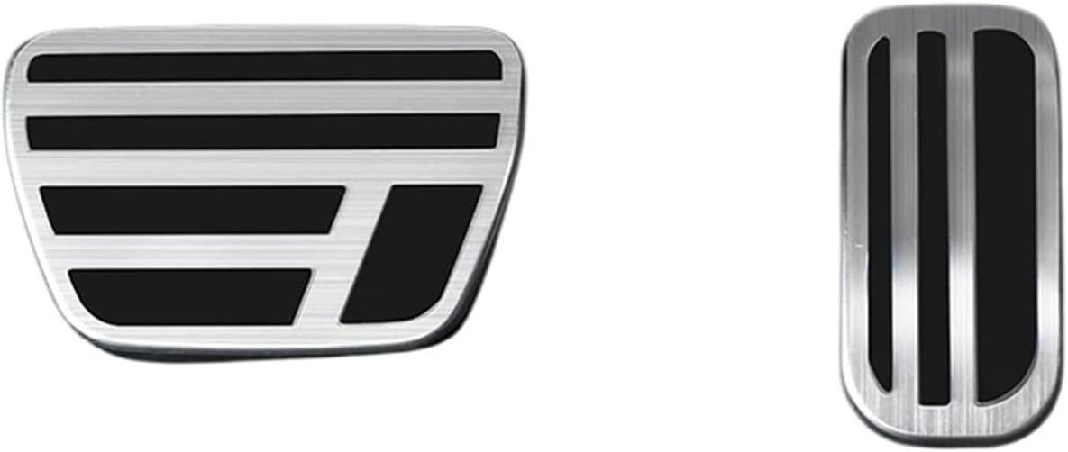 Compatible with Toyota Lexus 700 600 LX700 LX600 2022-2026 Anti-Slip Aluminum Alloy Brake Accelerator Pedal Cover Car Protection Accessories(A Style Silver)