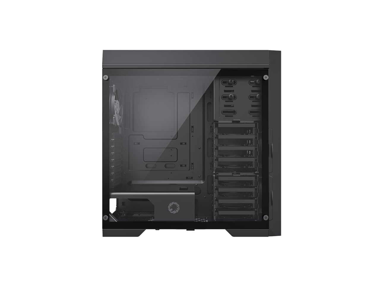 KEDIERS PC behuizing, ATX Tower behuizing van gehard glas met 7 ARGB