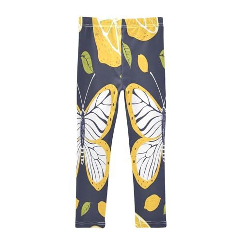 Toddler Girls Leggings Printed Yoga Pants Leggings Butterfly Lemon Simple Stroke for Kids2