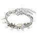 Produktbild 3er Set Fußkettchen Damen Stern Muschel Silber Fußkettchen Mädchen Mehrlagig Armband verstellbar weiblich
