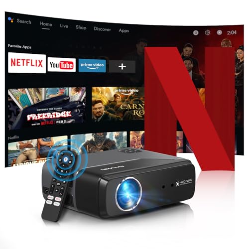 4K Decode Home Theater Projector HDMI 2.1, ARC, Google TV OS, Portable Smart Bedroom Movie Gaming...