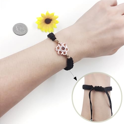 Image of Yongxu 100 Languages I Love You Romantic Projection Chain Bracelet, Adjustable Length, Valentine's Day Gift, Birthday Gift for Her