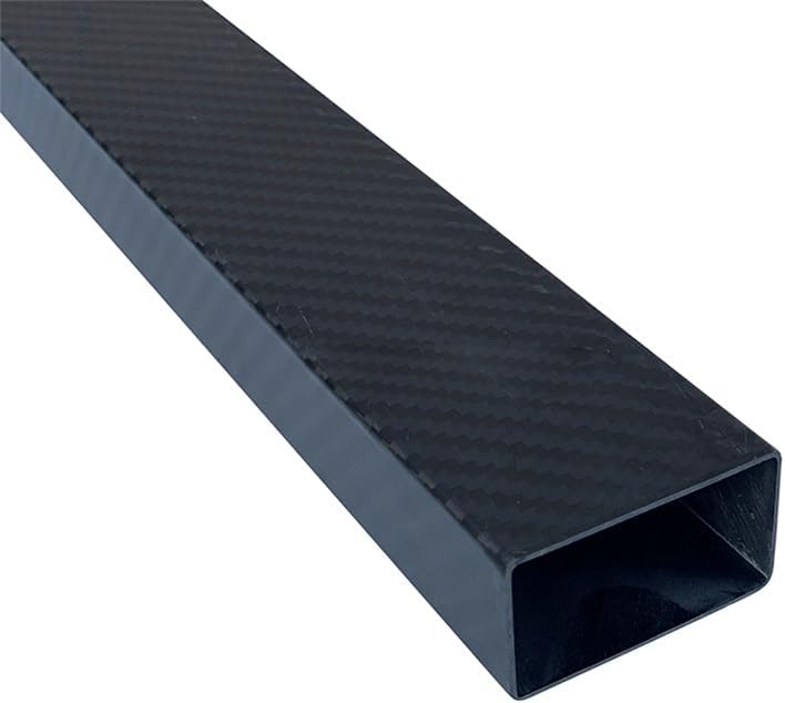 2pcs 500mm Rectangle 3K Full Carbon Fiber Square Tube Twill Matte, for Mechanical Equipment High Strength Pipe(35x15x2.5x500mm)