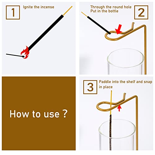 Ivwoxo Incense Holder, Incense Holder For Sticks, Incense Burner With Glass Ashes Collector, For Yoga Meditation Room Decor #TOP2