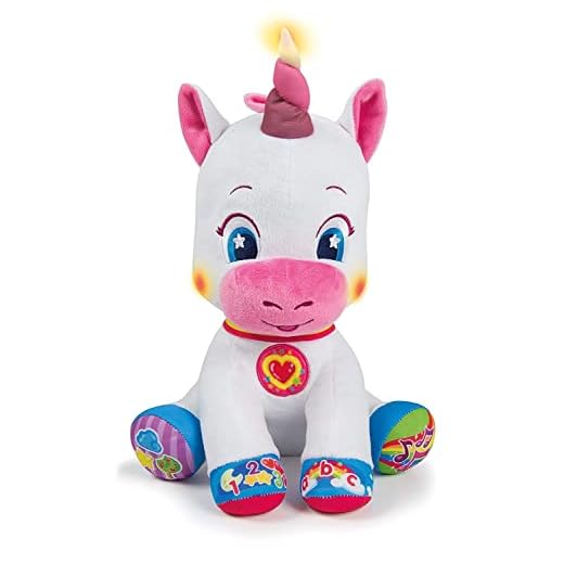 Clementoni 61293 - Baby Unicorn interactive plush for toddlers, ages 6 months plus