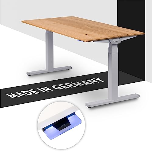 boho office® Höhenverstellbarer Schreibtisch 180 x 80 cm - Made in Germany, Elektrisch, 2 Motoren, 3-Fach Teleskop, Kollisionsschutz - Premium...