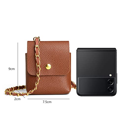 Dugros Crossbody Wallet Phone Bag For Samsung Galaxy Z Flip 4 3 Flip3 Flip4 5G Girl Purse Shoulder Lanyard Women Leather Case Cover,Black,For Galaxy Z Flip4 #TOP2