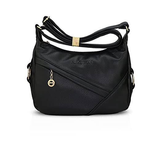 NICOLE&DORIS Femmes Sacs à main Sac d'épaule Sac Messenger Sac bandoulière PU Noir