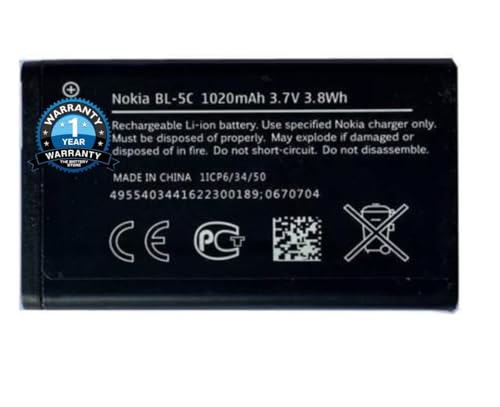 Image of Original BL-5C Battery for Nokia 1100 3100 2310 6030 6230 3120 E50 E60 N71 N70 Battery with 1 Year Warranty**** (SUPER219)