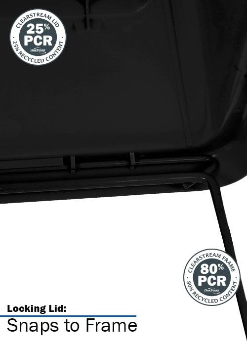 Zero Waste Event Trash and Recycling System | Portable Trash and Waste Bin | Great for Events, Festivals, Schools - 5 Pack - Black