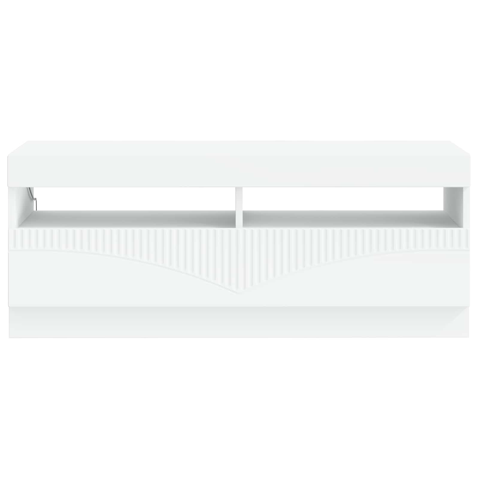 Mueble de TV LED Blanco Madera de ingeniería