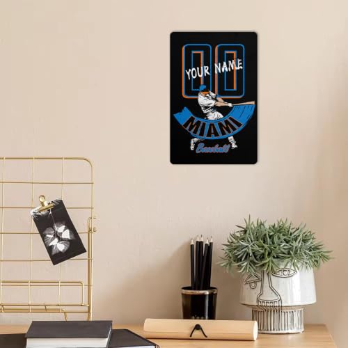 Image of ANTKING Miami Metal Sign Custom Sign Decor for Men Youth Boy Gifts