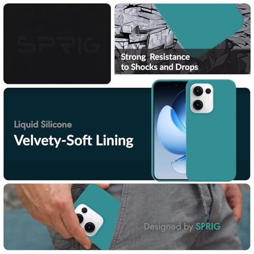 Image of SPRIG Compatible with Oppo Reno 13 5G Premium SilkTone Back Cover Drop Tested Shock Proof Mobile Case for Men, Women, Boys and Girls with Camera Protection (Ocean Blue)