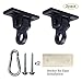 ABUSA Heavy Duty Black Swing Hangers Screws Bolts Included Over 5000 lb Capacity Playground Porch Yoga Seat Trapeze Wooden Sets Indoor Outdoor 2 Pack