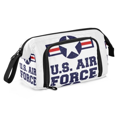 Image of Fisyme Usa Air Force Pencil Case Large Capacity Pen Bags Box Big Makeup Pouch Organizer