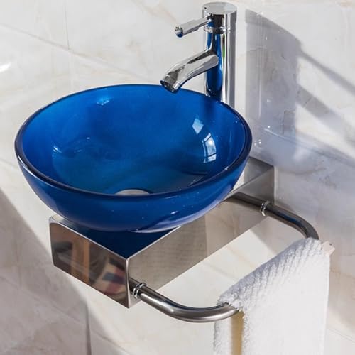 HEFJIAYCIQ �����K���X�ی^�{�E���^���ʊ�A�Ǌ|�����N���[�N���[�����ʑ�A���ʉ��ϑ�L���r�l�b�g�ƃz�e���p���ʑ䏬�^�J�E���^�[�g�b�v�{�E��,Blue 1,31cm