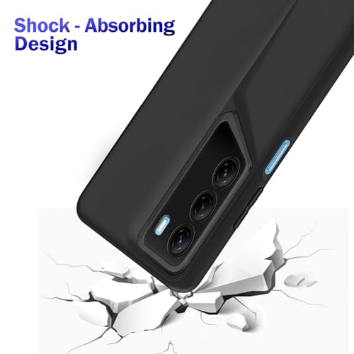 Image of Plus Rubber Ultra-Thin Blade Runner Series Matte Finished Camera Protection Soft Back Cover for Infinix Hot 50 5G - Black