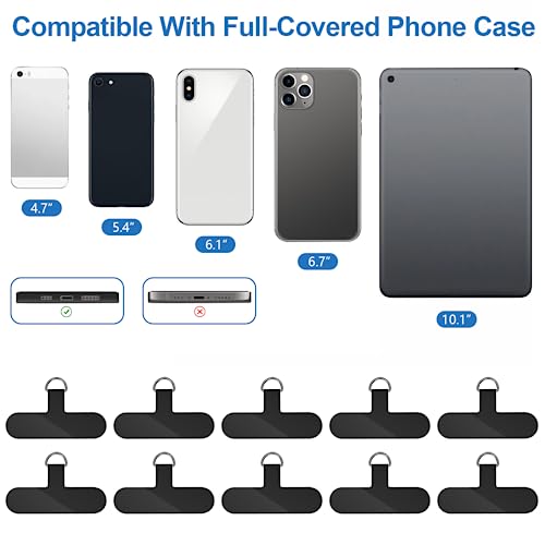 Onglet d'attache de téléphone, 10 pièces patch universel de cordon de téléphone sans transparent - Photo 73 sur 104