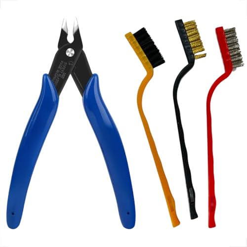Kit de Manutenção para Impressora 3D: Alicate de Corte de Precisão + 3 Escovas de Limpeza