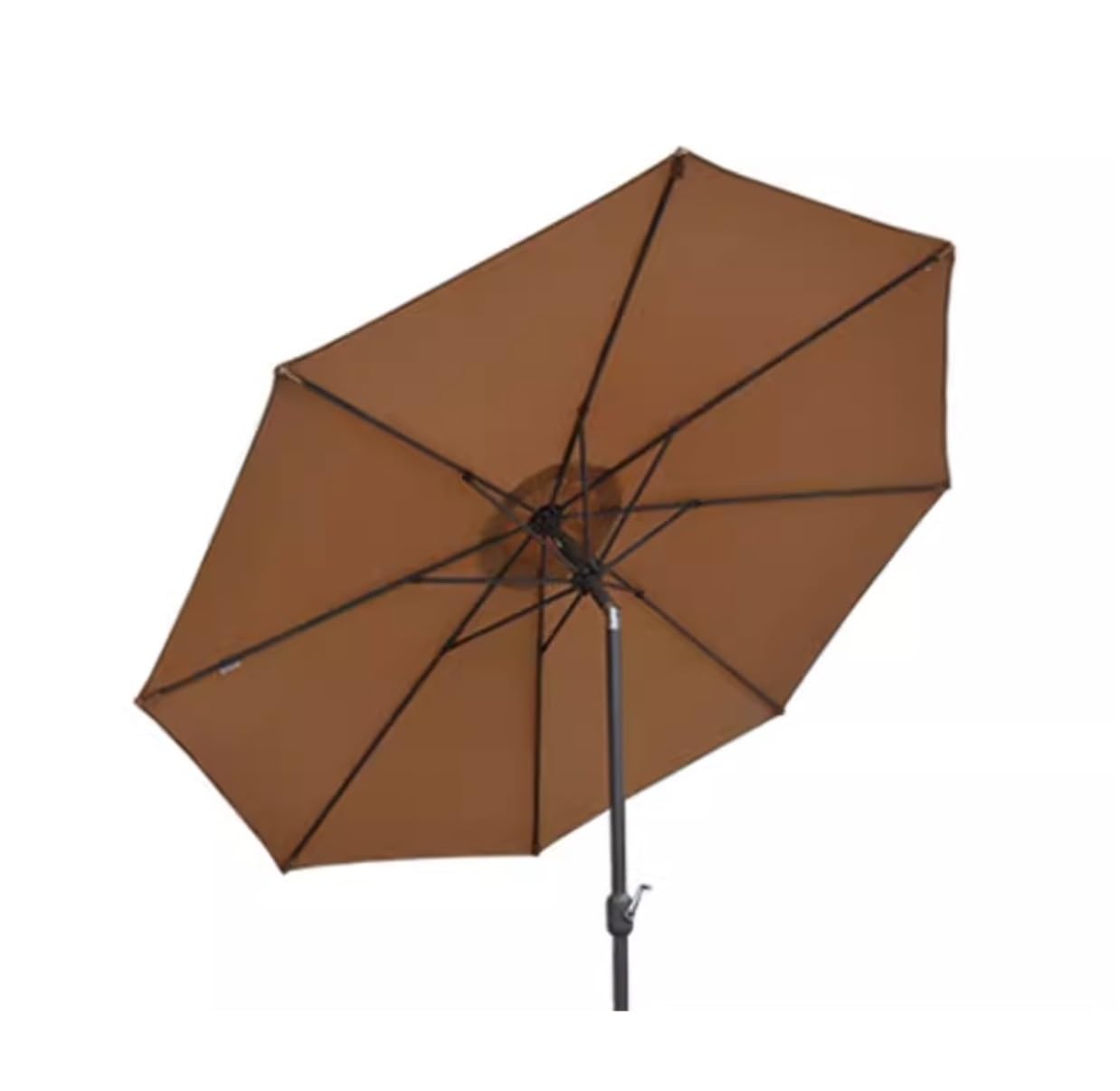 Parasol Tarasowy Parasol Ogrodowy O Długości 106,2 Cala Przeciwsłoneczny Na Zewnątrz Z Odchylanym Przyciskiem I 8 Żebrami Plażowy Bez Podstawy Zewnątrz(Bruin)