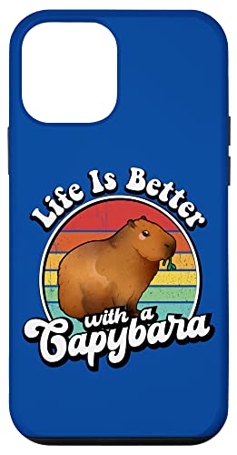 Cute Retro Vintage Life Is Better With A Capybara Lover �X�}�z�P�[�X iPhone 12 mini �p