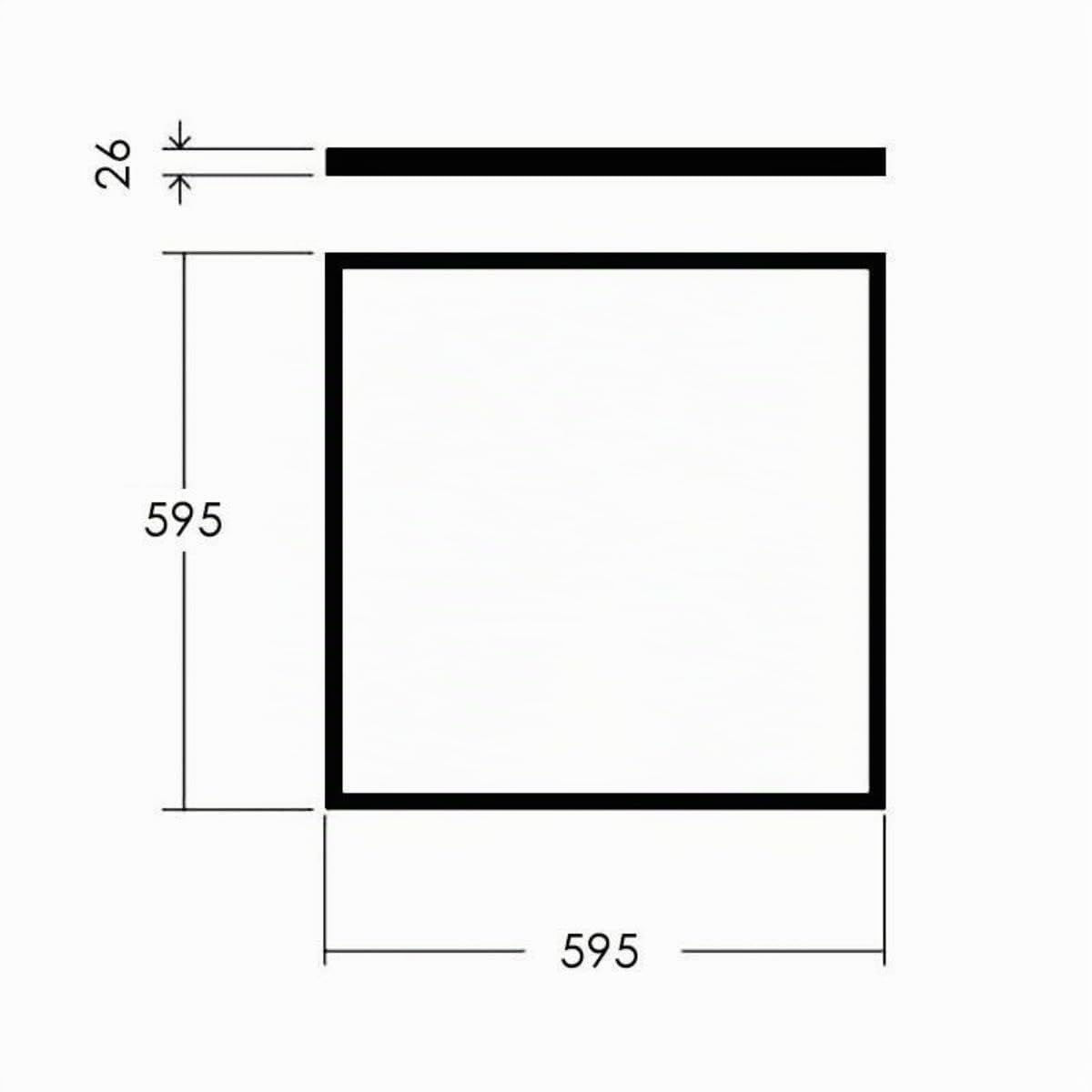 Jandei – Pack 2 x Panel LED 60x60cm. Marcos Luminosos 48W 4800 Lúmenes, Placas para Instalación en Falso Techo Desmontable Armstrong, 40000 Horas - Driver incluido (Luz Fría 6000k)