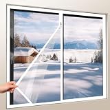 Kit di Isolamento per Finestre, Pellicola Isolante per Finestre, Copertura Termica per Finestre, Isolante per Finestre Invernali, Tende Termiche Isolanti(80x140 cm)