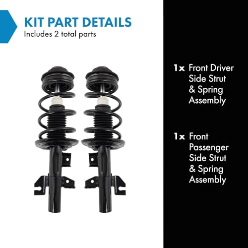 Image of TRQ Front Strut and Spring Assembly Set 2 Piece | For 2013-2016 Dodge Dart
