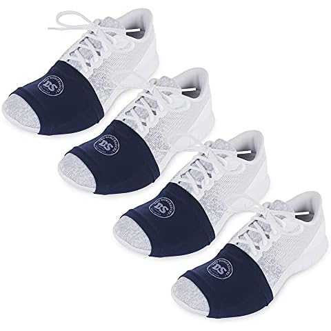 Made in USA | The Original Over Sneaker Dance Socks | Smooth Floors (4 Pairs) (Navy) Cover