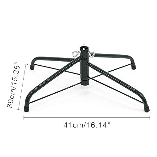 Super Holiday 6Ft Snow Flocked Hinged Artificial Pine Christmas Tree With Solid Metal Stand, Xmas Full Tree For Indoor And Outdoor(6Ft/Snow) #TOP3