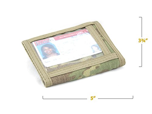 Camouflage Bifold Nylon ID Wallet. Hook and Loop. Made in USA (Multi-Cam)2