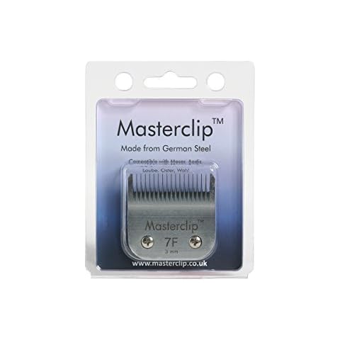 Masterclip Dog Clipping Blade A5 Clipper Blades 50F 40F 30F 15F 10F 9F 7F 7 5F 5# 4F 4# 3F 3# 2F 2# 5/8N toe blade compatible, Oster and Andis (7F) Cover