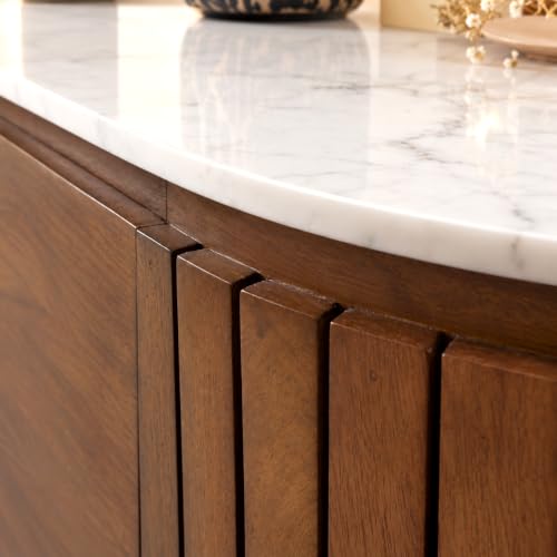 Image of The Attic Carlston TV Cabinet,Solid Wood Sideboard TV Cabinet for Living Room - Carlston Model, Provential Teak Matte Finish