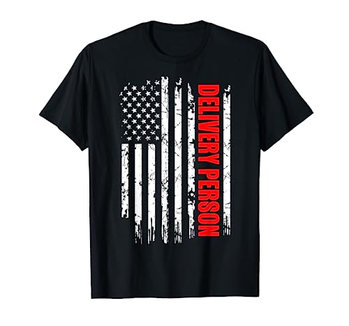 Lieferperson USA Flagge Proud Professions Geschenk T-Shirt