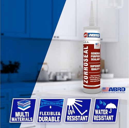 Sellador adhesivo de silicona blanco 10.1 oz con pistola miniatura 3