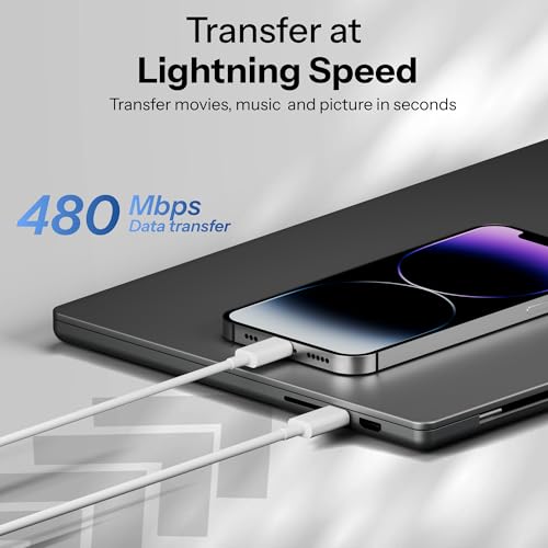 Image of Basesailor USB-C to Lightning Fast Charging Cable | MFi Certified PD Charger Cable Compatible with iPhone 14 /13 /12 /11, iPad & AirPods