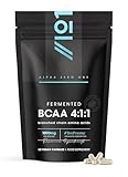 BCAA Capsules 1000mg with BioPerine® – 60 Vegan Capsules – High Strength Branched Chain Amino Acids Supplement – Not Powder – Resealable and Recyclable Pouch by Alpha01 - Image 1